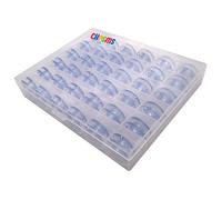 ckpsms Marque - # 4114401 Bobine en Plastique (Les Deux côtés sont Plats) Compatible avec Machine à Coudre Husqvarna Viking (36pièce+Box)