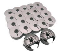 CKPSMS Marque - Bobines & Boitier de bobine #XC7206001 2 pièces + 55623AS 20 pièces compatibles avec / remplacement pour Brother Marque R600, PR620, PR650, PR670E, PR680W, PR1050X Babylock Marque BMP6