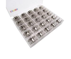 CKPSMS Marque - BOBINES METAL #2518=SA156 Compatible avec/Remplacement pour la marque SINGER Classe 15 15-91 237 239 177 4423 4452 9960 (25PCS+BOX)