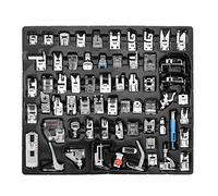CKPSMS Marque -#KP-19020 62PCS Ensemble de pieds-de-biche pour machine à coudre domestique compatible avec/remplacement pour les machines à coudre à tige basse de marque Brother Babylock Singer(62PCS)
