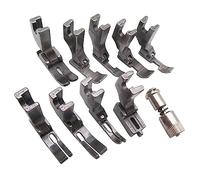 CKPSMS Marque - Lot de 9 Pieds presseurs et Support Facile #KP-PF10-NF compatibles avec/Remplacement pour Machines à Coudre Marque JUKI DLN-415 DLN-5410 DLN-9010 Marque Brother DB2-B790, DB2-B791