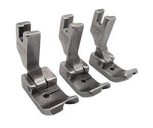 CKPSMS Marque - #P69LH+P69RH Lot de pieds passepoilés à charnière haute pour machines à coudre JUKI Brother, Singer, Consew industrielles à aiguille unique (P69RH 1/8+3/16+1/4)