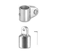 CKQshenKouyicKQ Glissière de mâchoire supérieure Bimini et Embout à œil, matériel supérieur Bimini en Acier Inoxydable 316, Convient aux Tubes Ronds de 1.25 pouces/32mm de diamètre extérieur(1 Pair)