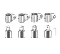 CKQshenKouyicKQ Glissière de mâchoire supérieure Bimini et Embout à œil, matériel supérieur Bimini en Acier Inoxydable 316, Convient aux Tubes Ronds de 3/4 pouces/19mm de diamètre extérieur(4 Pairs)