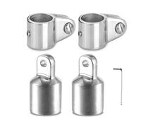CKQshenKouyicKQ Glissière de mâchoire supérieure Bimini et Embout à œil, matériel supérieur Bimini en Acier Inoxydable 316, Convient aux Tubes Ronds de 1.25 pouces/32mm de diamètre extérieur(2 Pairs)
