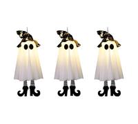 CKQshenKouyicKQ Lampe LED à Suspendre for Halloween, décoration d'horreur, fantôme, sorcière, for la Maison, l'extérieur, la Cour, Les fêtes d'halloween, Cadeaux(3pcs)