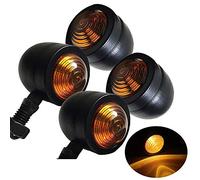 CKryzillix Clignotant LED Moto, Clignotant Moto 4pcs Noir Moto Turn Turn Signal Indicateur de Signal Lampe Moto Blinker Utilisation adaptée pour Suzuki