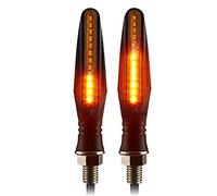 CKryzillix Clignotant LED Moto, Clignotant Moto Turn Signals Indicateur Moto Clignoteur Construit Relais Arrow Moto Signals Turn Cadre Moto Lumière(Orange,2pcs)