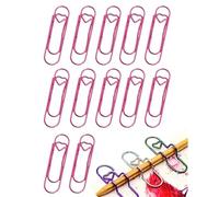 CKryzillix Heart Pen Clip for Notebook, 12 Pcs Heart Shaped Metal Pen Clip, 2.8 Inch Pen Holder Clips for Notebook Papers Journal Book Jumbo Office Supplies(Pink,60PCS)
