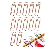 CKryzillix Heart Pen Clip for Notebook, 12 Pcs Heart Shaped Metal Pen Clip, 2.8 Inch Pen Holder Clips for Notebook Papers Journal Book Jumbo Office Supplies(Rose Gold,60PCS)