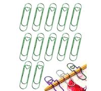 CKryzillix Heart Pen Clip for Notebook, 12 Pcs Heart Shaped Metal Pen Clip, 2.8 Inch Pen Holder Clips for Notebook Papers Journal Book Jumbo Office Supplies(Green,60PCS)