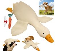 CKryzillix Large Plush White Duck Dog Toy, White Duck Dog Toys Realistic Goose Design, Interactive Dog Toys, Stuffed Animal Sleep Pillow Suitable for Dogs Chew and Play Pet Supplies(160cm/63in)