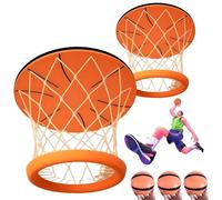 CKryzillix Panier de Basket-Ball d'intérieur Suspendu - (2 Ballons) Dos adhésif Ultra-résistant, Jeu d'entraînement for Enfants(2Set((3 Ball)))