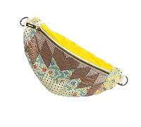 CKryzillix Sac à bandoulière matelassé patchwork d'inspiration vintage, sacs à main sacoche avec sangle réglable(B)