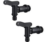 CKurityn 2 Pcs Robinet Cuve 1000l Plastique 3/4'' pour Recuperateur Eau de Pluie, Adaptateur de Boîte de Rangement d'eau IBC avec Joint Contre-Ecrou et Raccord de Robinet