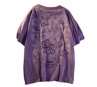 CKurityn Goth T Shirt Y2K Harajuku Graphic Tops Bear Bunny Print T Shirt Anime Kleidung