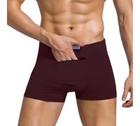 Ckzyrith Boxer de poche pour homme avec poches zippées secrètes pour voyage, carnaval, rangement sécurisé