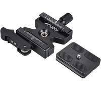 CL-50LS Dévidoir Rapide en Aluminium Plaque de Changement Rapide avec Levier de Type 1/4"& 3/8" Trou de vis Compatible avec Plaque de Changement Rapide Arca Swiss Standard (# 2)