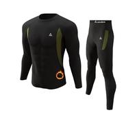 onvallaria Couche de Base Homme | Hauts doublés en polaire. Ultra doux, évacuation de l'humidité, extensible dans les 4 sens. Équipement d'hiver pour snowboard