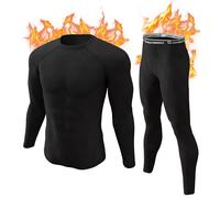onvallaria Couche de Base Homme | Hauts doublés en polaire. Ultra doux, évacuation de l'humidité, extensible dans les 4 sens. Équipement d'hiver pour snowboard