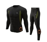 onvallaria Couche de Base Homme | Hauts doublés en polaire. Ultra doux, évacuation de l'humidité, extensible dans les 4 sens. Équipement d'hiver pour snowboard
