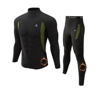onvallaria Couche de Base Homme | Hauts doublés en polaire. Ultra doux, évacuation de l'humidité, extensible dans les 4 sens. Équipement d'hiver pour snowboard