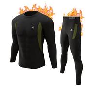 onvallaria Couche de Base Homme | Hauts doublés en polaire. Ultra doux, évacuation de l'humidité, extensible dans les 4 sens. Équipement d'hiver pour snowboard