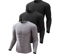 CL convallaria Lot de 2 ou 3 maillots de corps thermiques pour homme - Manches longues - Intérieur en polaire - Sous-vêtements fonctionnels, XXL
