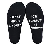 CL&MH Bitte nicht stören, ich schaue F1. Rennwagen/Sportwagen Chaussettes fantaisie Cadeau d'anniversaire, cadeau de sport, cadeau pour les amis de la famille, Noir , 43-46 Große Größen