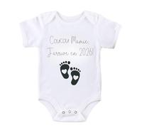 CL&MH Body annonce grossesse/annonce grossesse/pour papi et mamie/body futur grands parents/body pour Mamie/j'arrive en 2026 (Mamie, 0-3m)