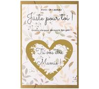CL&MH Carte à gratter annonçant Une Grossesse Originale, Vous Allez être Grand-mère, Grand-père, Tante, Oncle, Grande sœur, Grand frère etc…