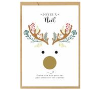 CL&MH Carte a gratter - Noël - annonce grossesse - message caché - enceinte ! bébé en route - marraine - mamie - papi - message aux choix - Noel