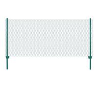 vidaXL Clôture en Grillage Métallique avec Poteaux Panneau de Clôture Protection pour Chiots Volaille Jardin Cour Arrière Extérieur Acier