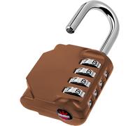 Cl11mc 4-Digit Outdoor Combination Padlock For Gym Locker,School,Gates,Doors,Toolbox,Hasps And Storage (Mocha Foam*1)