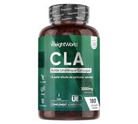 CLA 3000mg par Jour, Vegan - Source d'Omega 6 Acides Gras Essentiels - 80% Acide Linoléique Conjugué 180 CLA Gélules pour 2 Mois - Issu d'Huile de Carthame sans OGM, sans Gluten