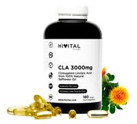 Cla Acide Linoléique Conjugué 3000 Mg Par Dose. 180 Capsules D'huile Végétale De Carthame 100% Naturelle. Pour Perdre Du Poids Et Augmenter La Croissance Musculaire Naturellement