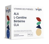 Cla, Berbérine, L-Carnitine, ALA - SmartAbsorb™| pour énergie, métabolisme et soutien antioxydant| 28 sachets quotidiens