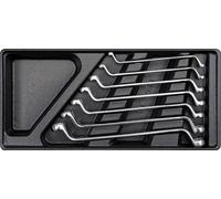 ClÃ© polygonale double, coudÃ©e, 7 piÃ¨ces, 6-19 mm, dans un insert de tiroir, Y