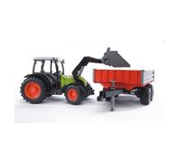 Claas Nectis 267 F Avec Chargeur Frontal Et Remorque À Plate-forme Multicolore TU