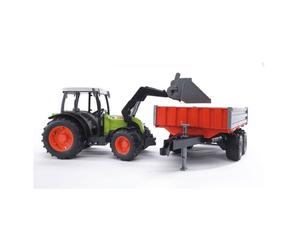 Claas Nectis 267 F Avec Chargeur Frontal Et Remorque À Plate-forme Multicolore TU