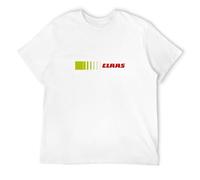 Claas T-Shirt Tractor Farming Male Tee Shirt Men Summer Cotton T-Shirt Unisex Tee M White