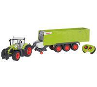 Claas Télécommandé Tracteur Axion 870 + Remorque Cargos 9600 Tracteur Trekker