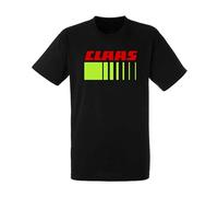 Claas Tractor Farming Enthusiast Combine Harvester Dri Men's T-Shirt Black Unisex Tee Size S