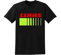 Claas Unisex T-Shirt Tractor Farming Enthusiast Combine Harvester Shirt Unisex Tee Black