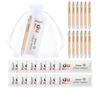 Clabby 12 Ensembles Cadeau de Remerciement Couverture de Barre de Chocolat en Feutre Compatible avec Duplo Stylo avec Sachet de Gaze, sans Chocolat(Mögest du immer Glück haben)