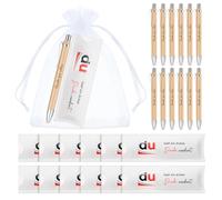 Clabby 12 Ensembles Cadeau de Remerciement Couverture de Barre de Chocolat en Feutre Compatible avec Duplo Stylo avec Sachet de Gaze, sans Chocolat(du hast ein dickes Danke verdient)