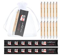 Clabby 12 Ensembles Cadeau de Remerciement Couverture de Barre de Chocolat en Feutre Compatible avec Duplo Stylo avec Sachet de Gaze, sans Chocolat(Noir,du machst einen Super Job)