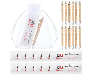Clabby 12 Ensembles Cadeau de Remerciement Couverture de Barre de Chocolat en Feutre Compatible avec Duplo Stylo avec Sachet de Gaze, sans Chocolat(du machst einen Super Job)