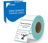 CLABEL 800 Étiquettes Thermiques, 40x30mm Blanches Rouleau Étiquettes Autocollantes, Papier Thermique Synthétique Premium, Compatible CLABEL Etiqueteuse pour Bureau Maison Prix Code-barres Produits