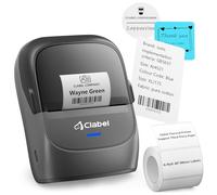 CLABEL Étiqueteuse avec ruban adhésif 221B - Imprimante d'étiquettes sans encre - Imprimante de codes-barres portable compatible avec téléphone et PC - Pour l'organisation des écoles, du bureau, des